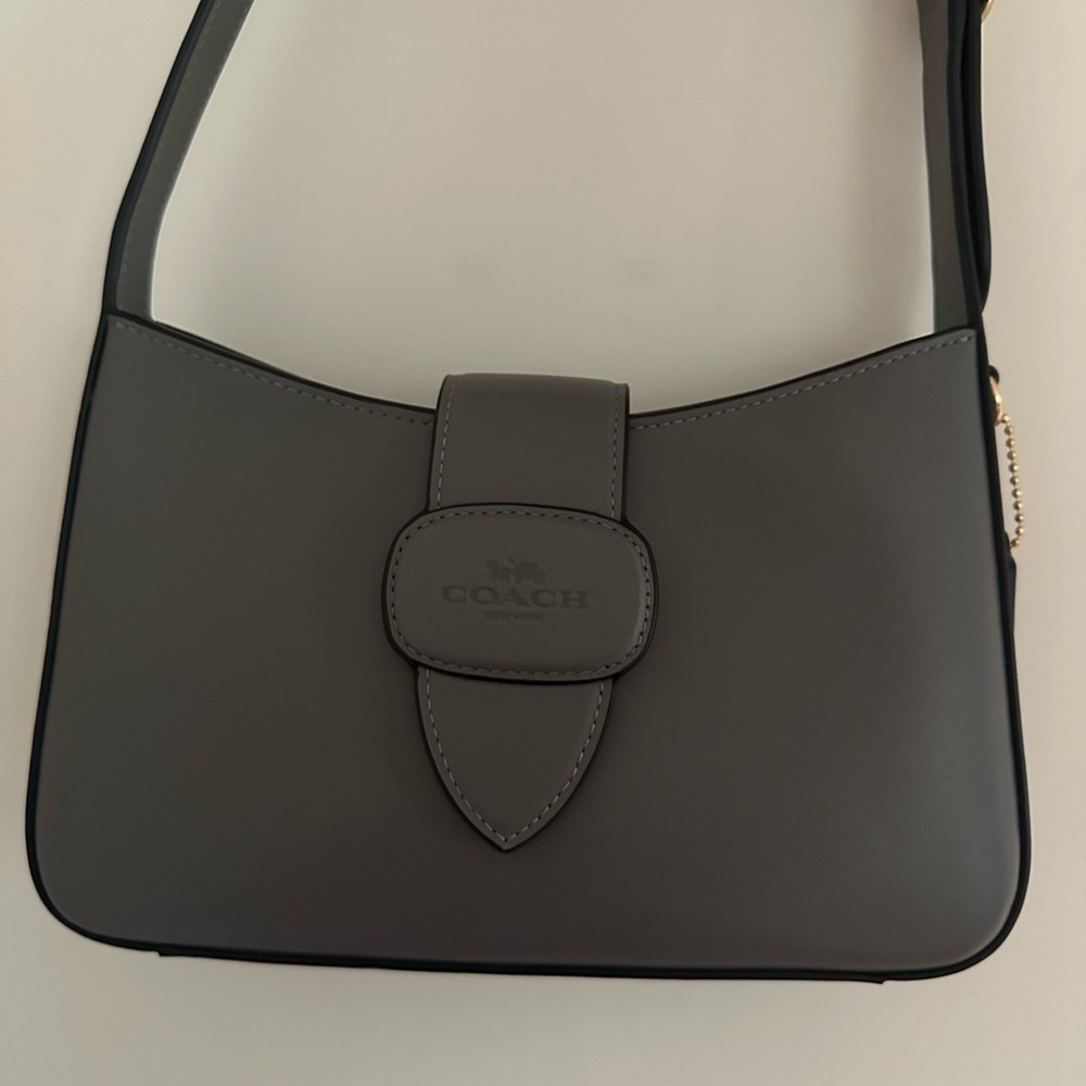 COACH Eliza women’s leather shoulder purse in Charcoal
